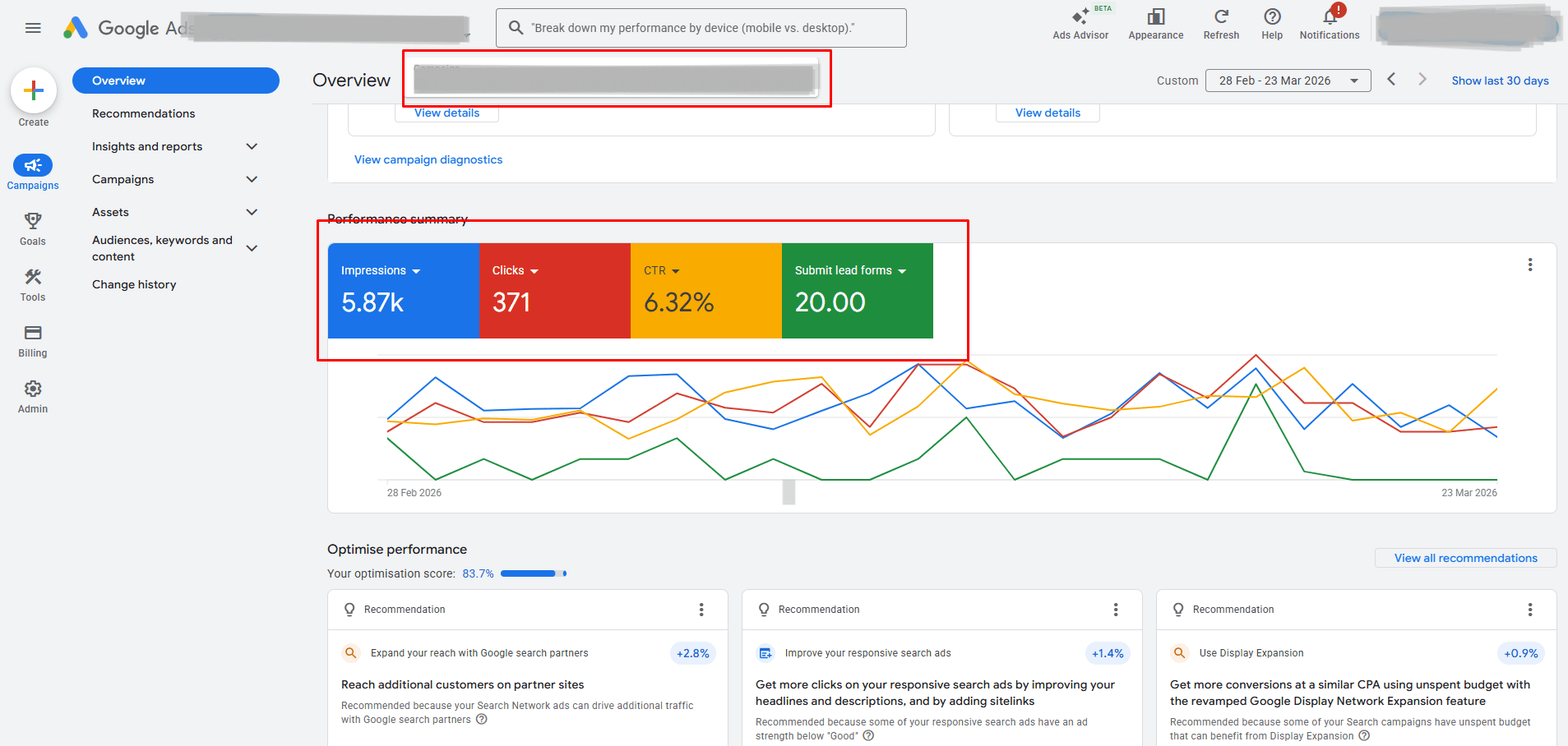 Search — Lead Form Optimized case study
