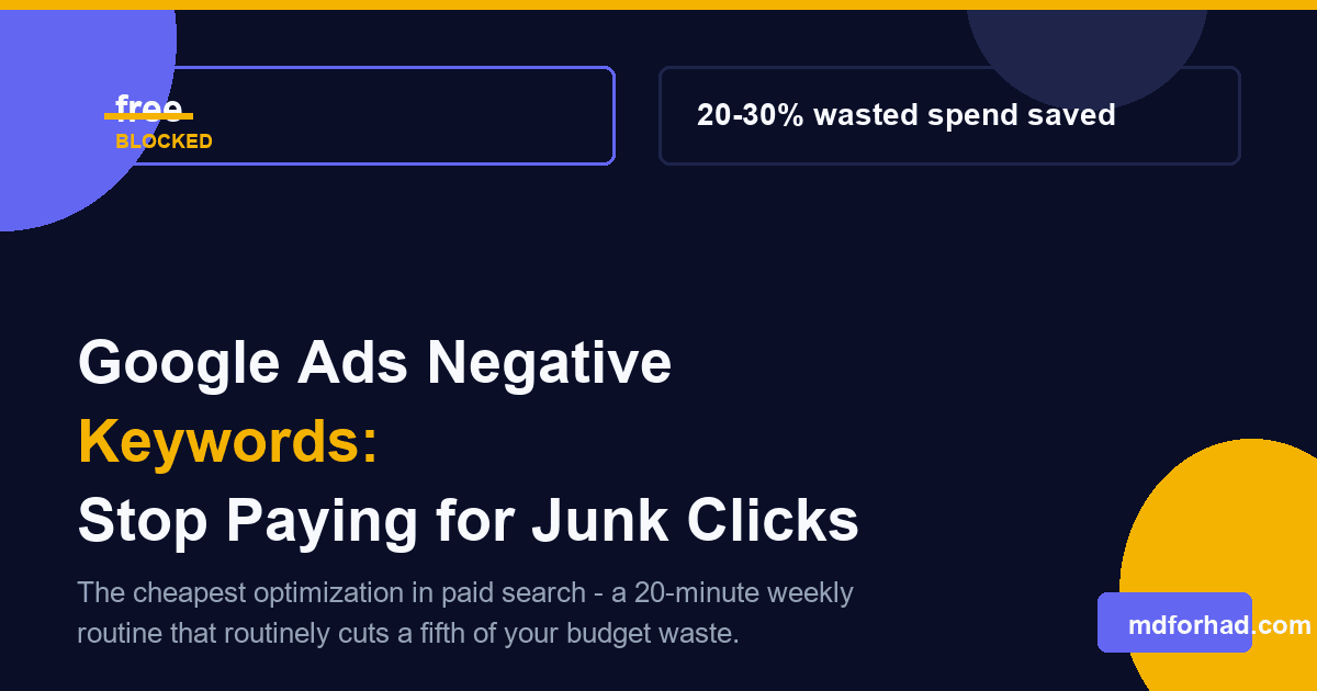 Google Ads negative keywords guide for 2026