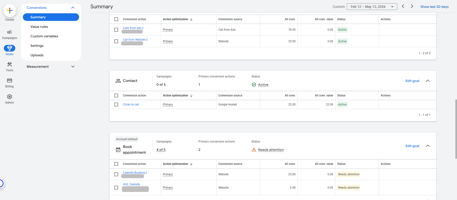 Conversion Tracking Setup